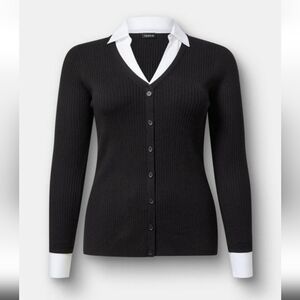 NWT Fitted Collared Pullover Sweater